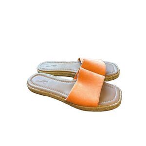 Universal Thread‎ Women's Slides Espadrille Sandals - Orange Casual Comfort